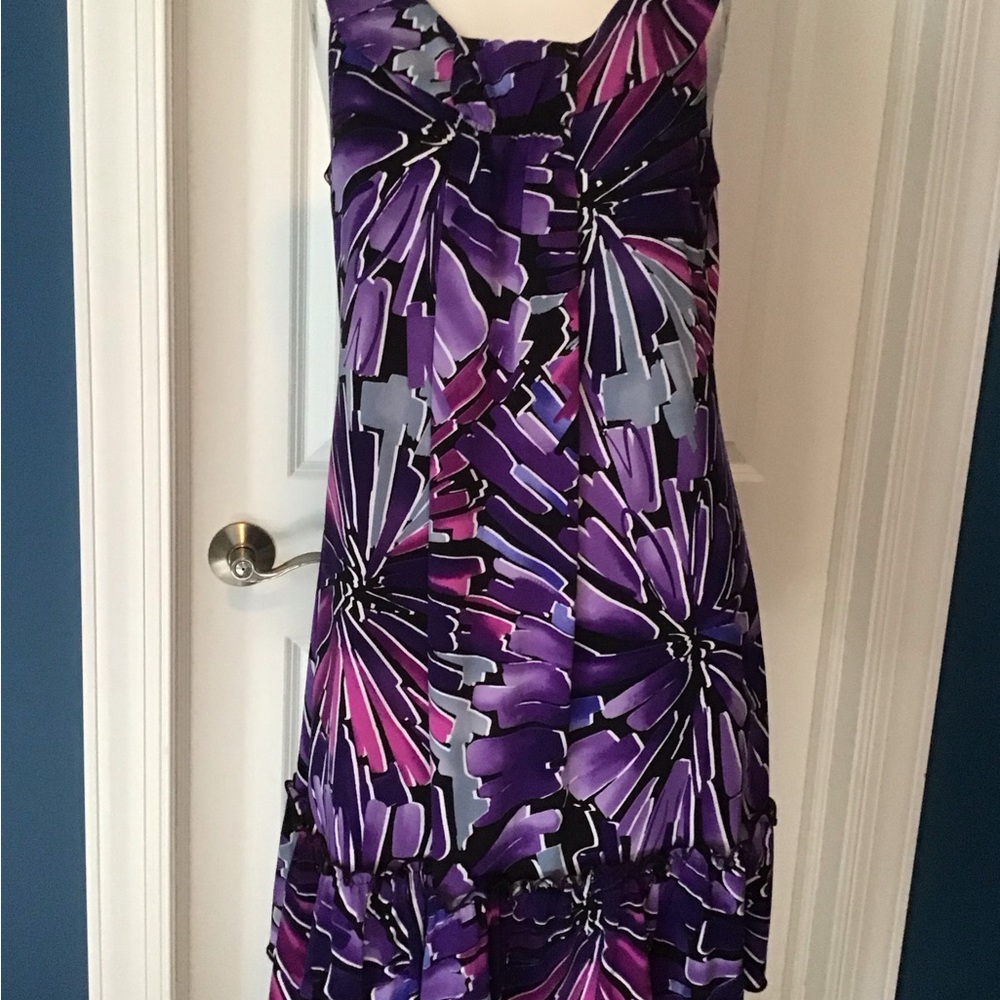 Enfocus Studio Purple Pink Sleeveless Sundress